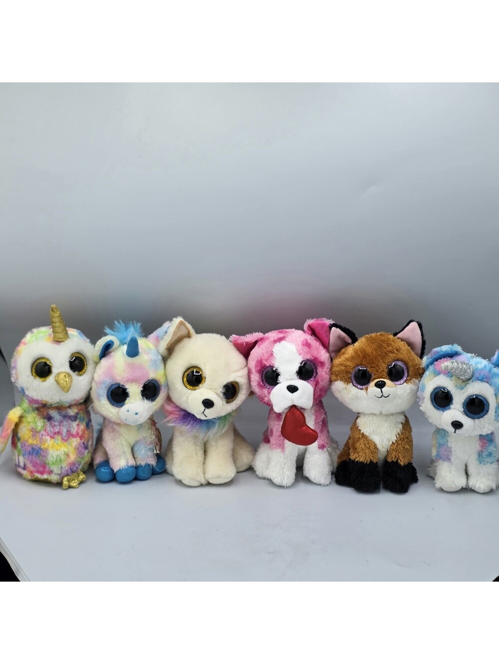 Ty Beanie Boos Lot of 6 Enchanted Blitz Chewey Romeo Slick Helena Plush 6"